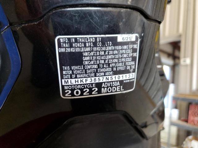 2022 HONDA ADV150 A - MLHKF3857N5101133