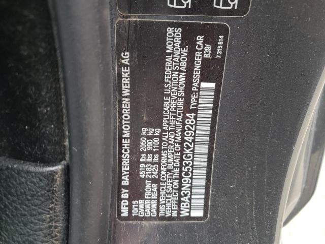 VIN: WBA3N9C53GK249284 Auction: COPART Lot: 48645673 Location: OH - DAYTON WBA3N9C53GK249284 BMW 4 SERIES 2016 GRAY Photo 12