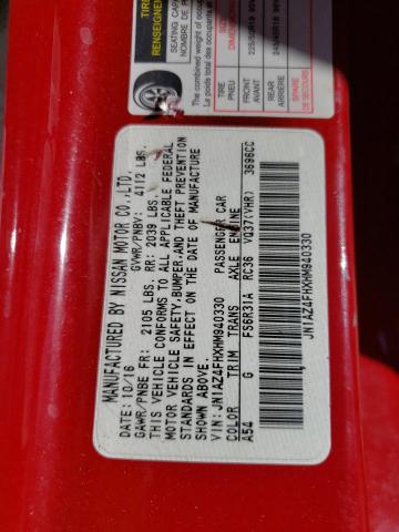 2017 NISSAN 370Z/TOURI JN1AZ4FHXHM940330