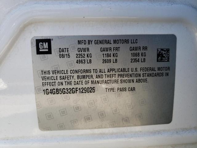 1G4GB5G32GF129026 Buick Lacrosse