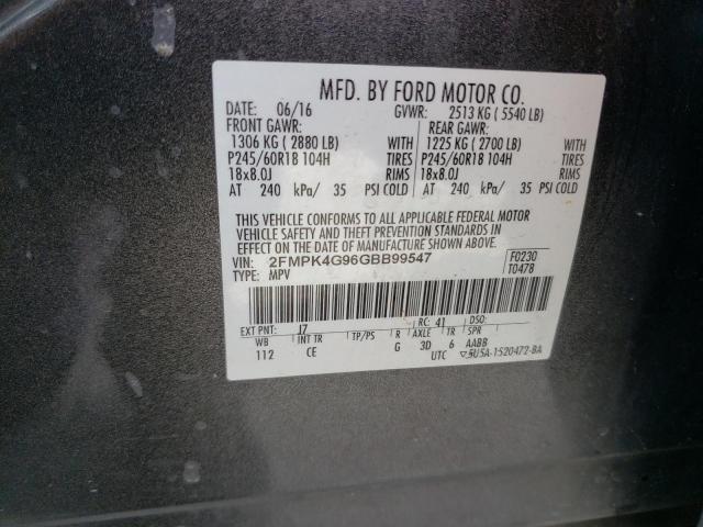 2FMPK4G96GBB99547 2016 FORD EDGE, photo no. 13