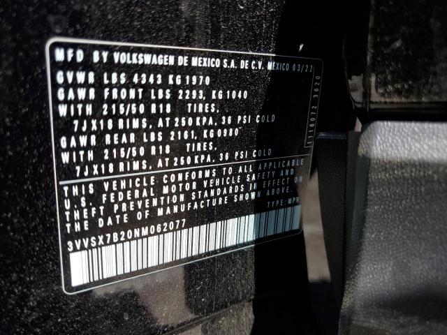 2022 VOLKSWAGEN TAOS SE - 3VVSX7B20NM062077