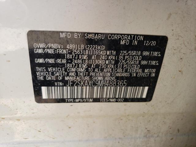 JF2SKAXC9MH488365 Subaru Forester Touring
