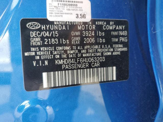 KMHD84LF6HU063203 Hyundai ELANTRA SE