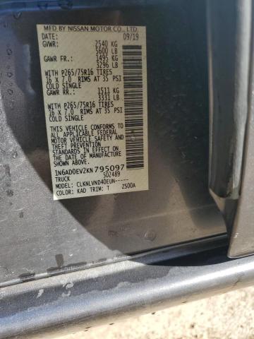 1N6AD0EV2KN795097 Nissan FRONTIER S