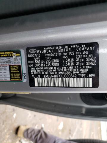 2019 HYUNDAI SANTA FE X - KM8SN4HFXKU300842