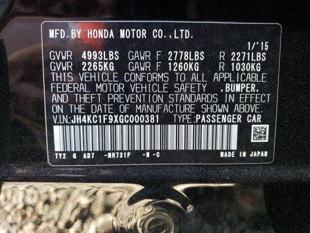 2016 ACURA RLX ADVANC - JH4KC1F9XGC000381