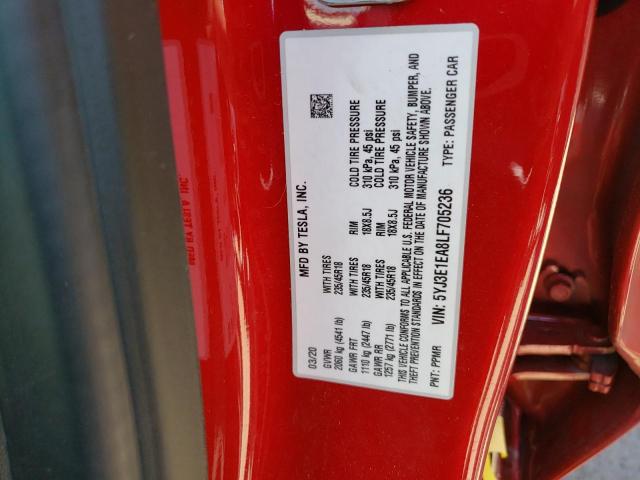 5YJ3E1EA8LF705236 Tesla MODEL 3
