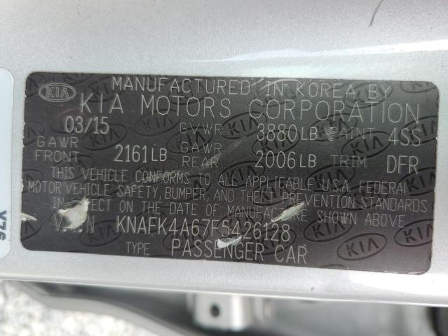 KNAFK4A67F5426128 KIA FORTE LX
