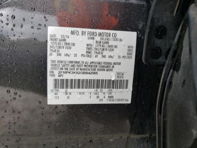 2FMPK3K92GBB42585 Ford Edge Titanium