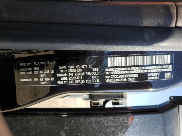 ZACCJADT3FPB79335 Jeep Renegade Limited
