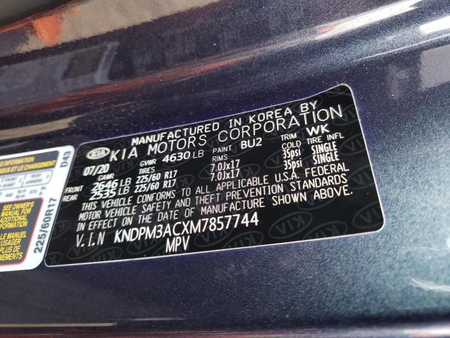 KNDPM3ACXM7857744 KIA Sportage Lx