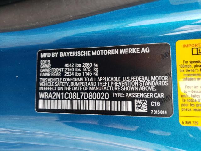 2020 BMW M240I WBA2N1C08L7D80020