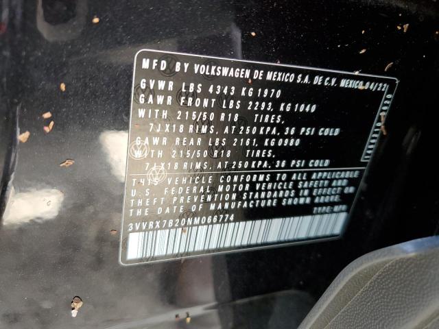 2022 VOLKSWAGEN TAOS SE - 3VVRX7B20NM066774