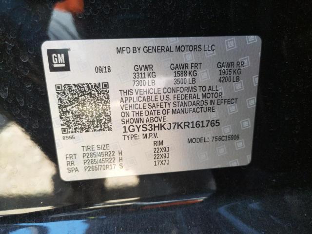 1GYS3HKJ7KR161765 Cadillac Escalade Esv Luxury