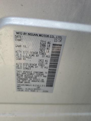 5N1AR2MMXFC624135 Nissan Pathfinder S