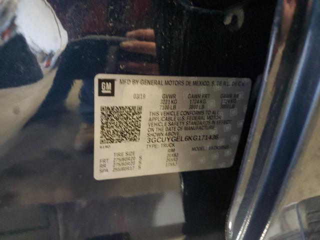 2019 CHEVROLET 1500 Z71 3GCUYGEL6KG171436