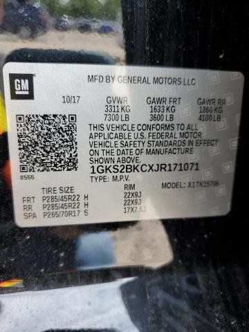 1GKS2BKCXJR171071 GMC YUKON SLT
