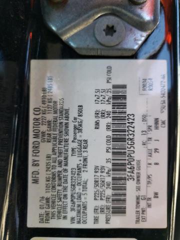 3FA6P0PU5GR322423 Ford Fusion Se Phev