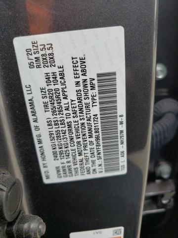 2020 HONDA PASSPORT 5FNYF8H96LB011724