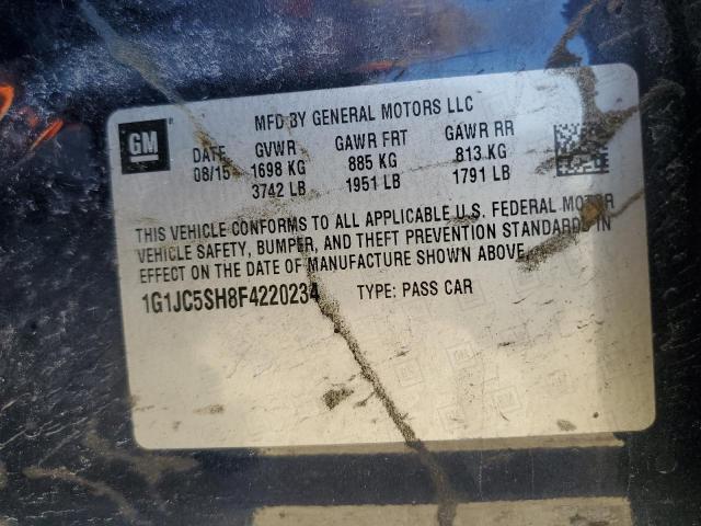 2015 CHEVROLET SONIC LT - 1G1JC5SH8F4220234