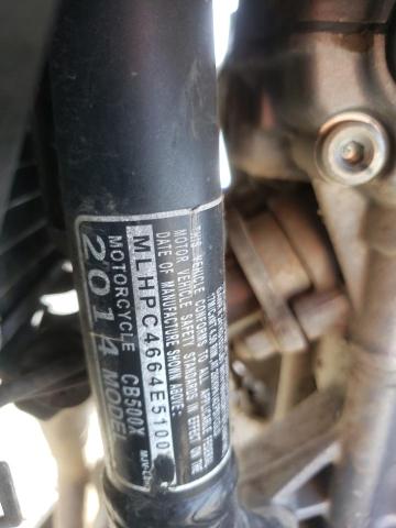 2014 HONDA CB500 X MLHPC4664E5100490