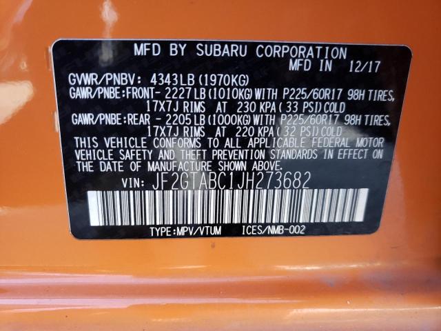 JF2GTABC1JH273682 Subaru Crosstrek Premium