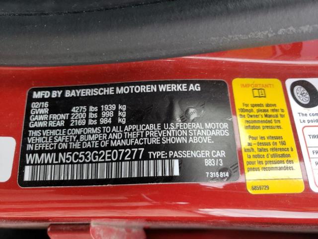 2016 MINI COOPER CLU - WMWLN5C53G2E07277