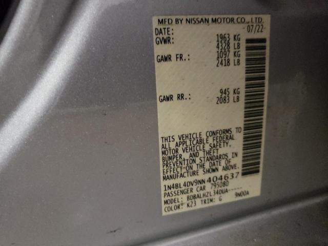 2022 NISSAN ALTIMA SV - 1N4BL4DV9NN404637