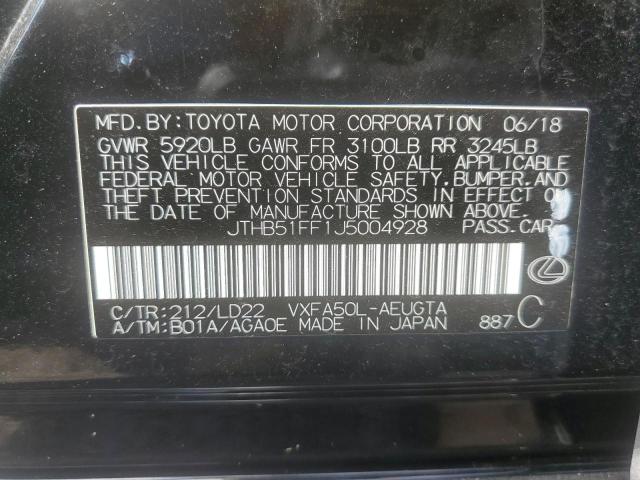 2018 LEXUS LS 500 BAS - JTHB51FF1J5004928