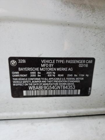 WBA8E9G54GNT84353 BMW 328 I Sulev