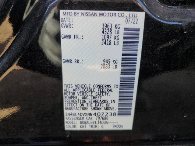 1N4BL4DVXNN407238 Nissan ALTIMA SV