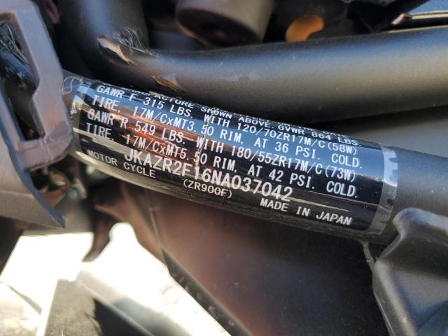 2022 KAWASAKI ZR900 - JKAZR2F16NA037042