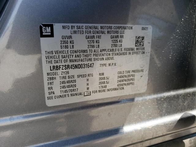 2022 BUICK ENVISION A - LRBFZSR45ND031647