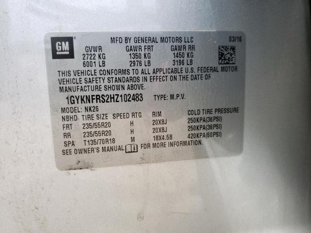 2017 CADILLAC XT5 PLATIN - 1GYKNFRS2HZ102483