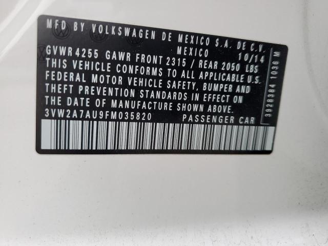 2015 VOLKSWAGEN GOLF TDI - 3VW2A7AU9FM035820