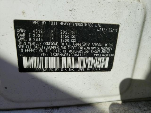 4S3BNAC64G3041059 Subaru Legacy 2.5i Premium