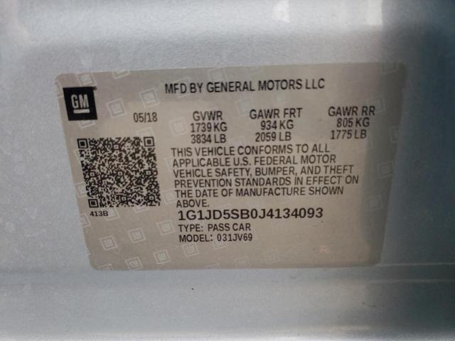 2018 CHEVROLET SONIC LT - 1G1JD5SB0J4134093