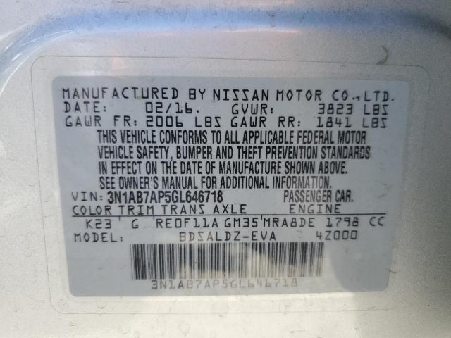 3N1AB7AP5GL646718 Nissan SENTRA S