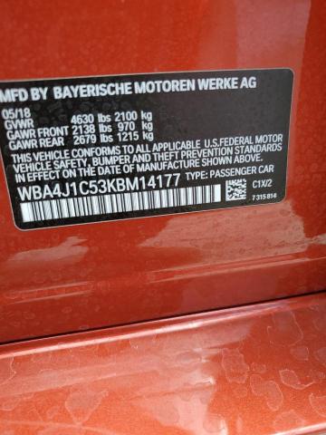 2019 BMW 430I GRAN - WBA4J1C53KBM14177