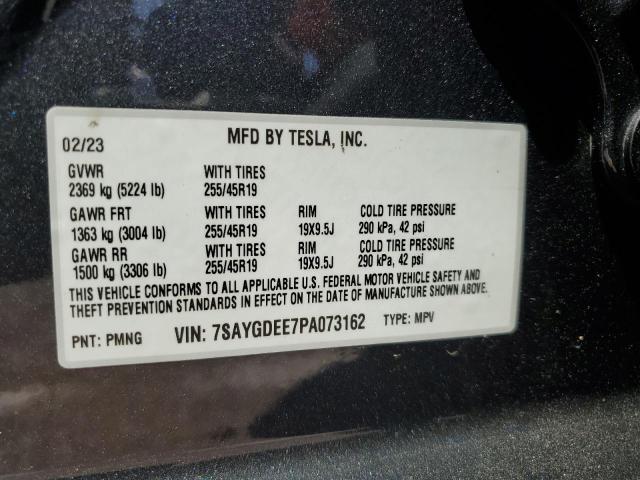 7SAYGDEE7PA073162 Tesla Model Y