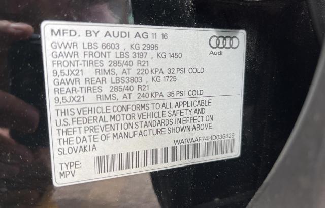 2017 AUDI Q7 PRESTIG - WA1VAAF74HD036429