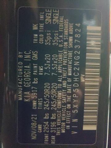 5XYP5DHC2NG237824 KIA Telluride Sx