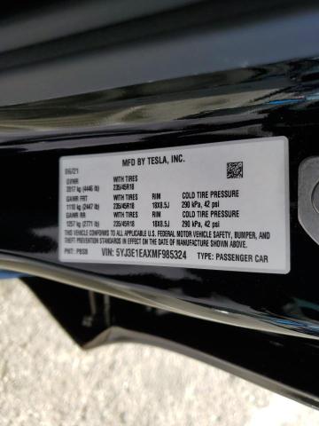5YJ3E1EAXMF985324 Tesla MODEL 3