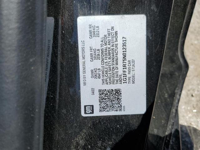 2022 CHEVROLET CAMARO LT1 - 1G1FF1R75N0123517