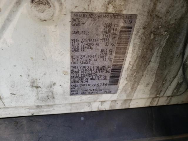 5N1AT2MT3JC789736 Nissan ROGUE S