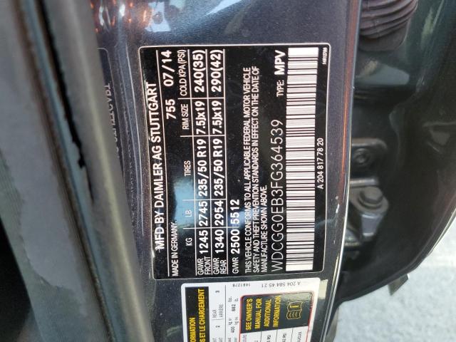 2015 MERCEDES-BENZ GLK 250 BL - WDCGG0EB3FG364539