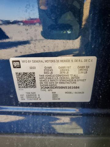 2022 CHEVROLET BLAZER 3LT - 3GNKBDRS6NS161684