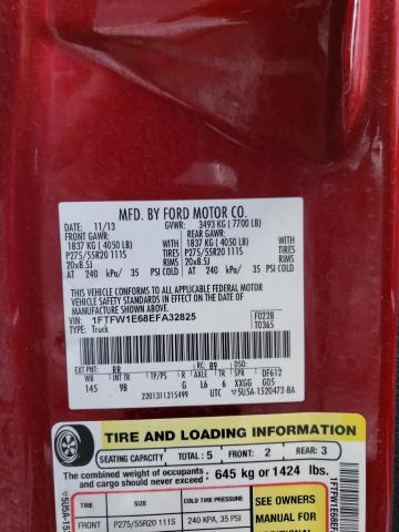 1FTFW1E68EFA32825 Ford F150 Supercrew