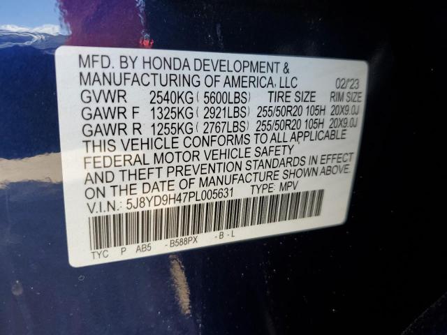 5J8YD9H47PL005631 Acura MDX TECHNO 10